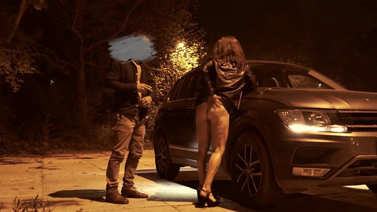 Cheating filmed his wifey nailed by stranger at a parking plenty of